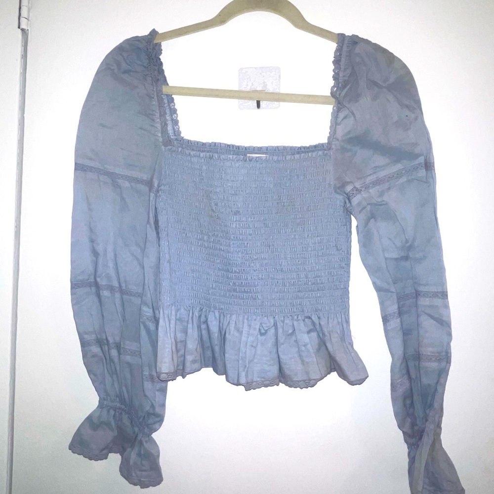 Reformation Roland Top Blue - Picture 2 of 2